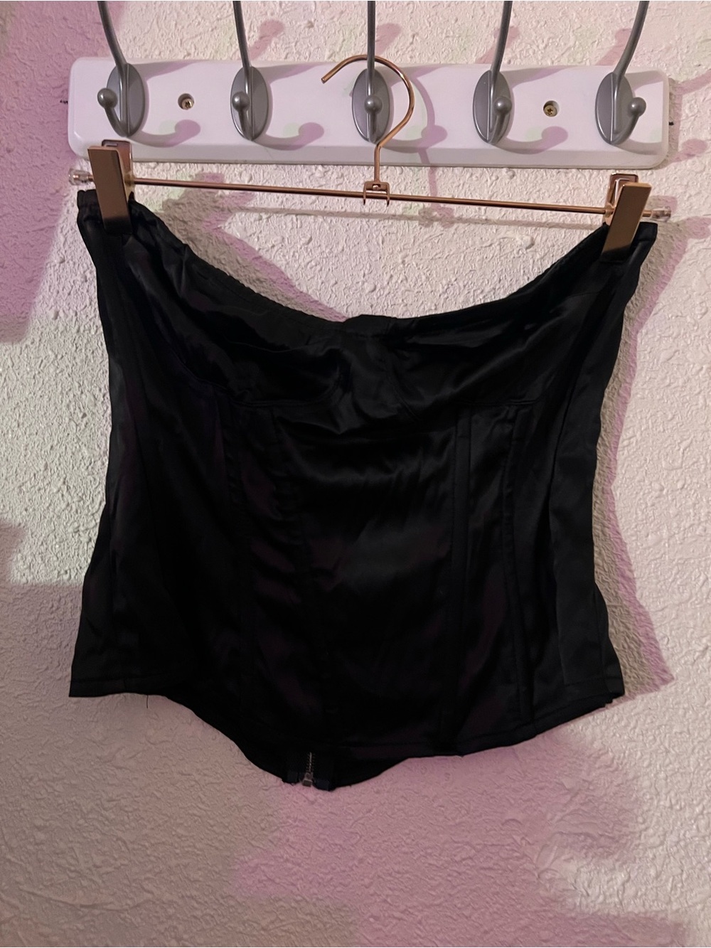 Black Satin Corset Top